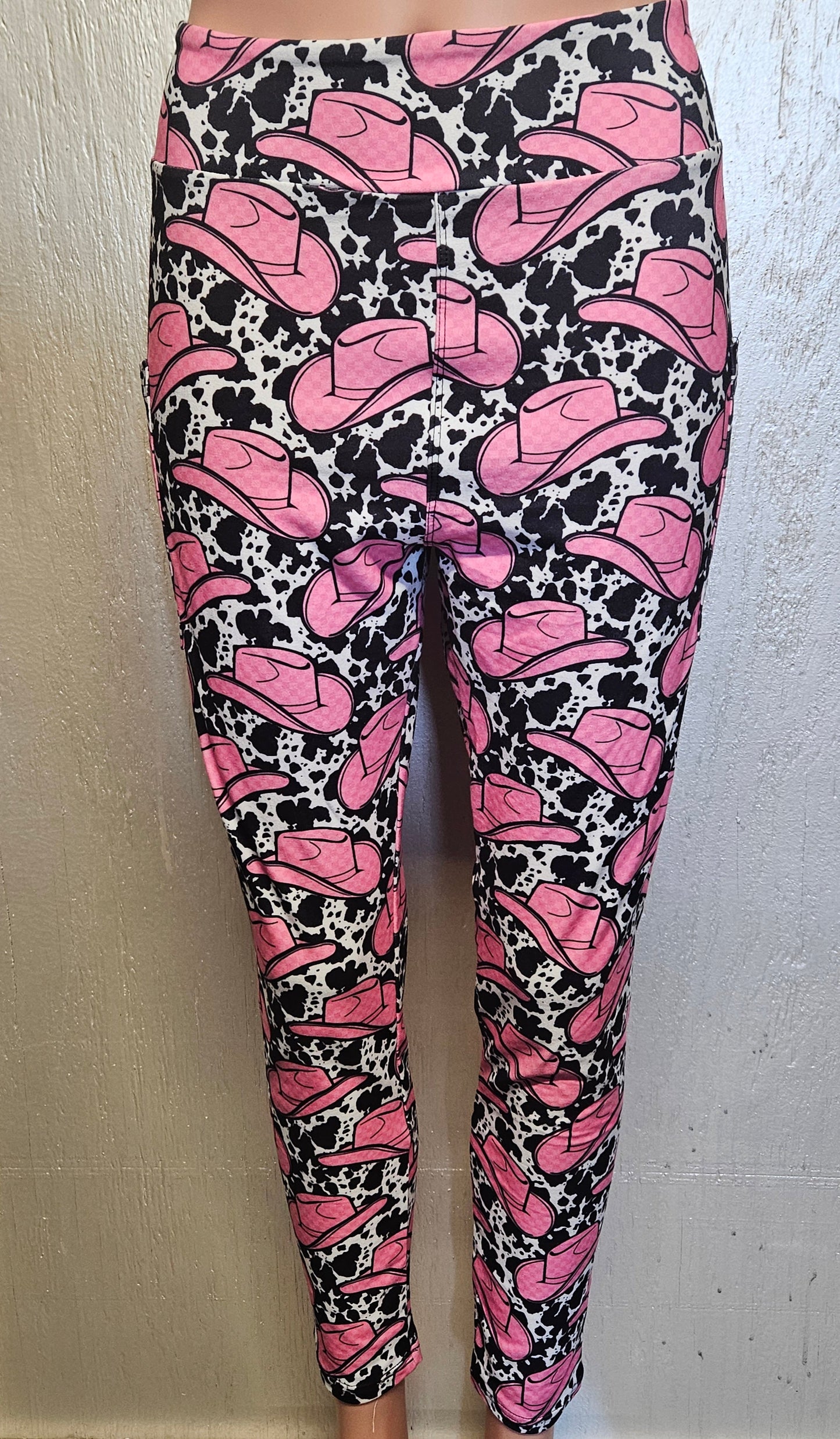 Pink Cowboy Hats skorts, leggings, and capris