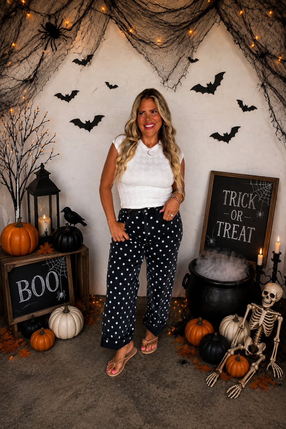 PREORDER- HOCUS POCUS DOT JEANS due 7/1
