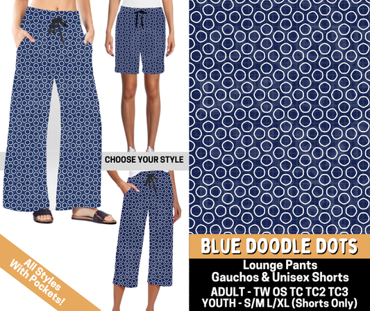 Preorder! Closes 5/25. ETA Aug. Blue Doodle Dots Combo Lounge Lengths