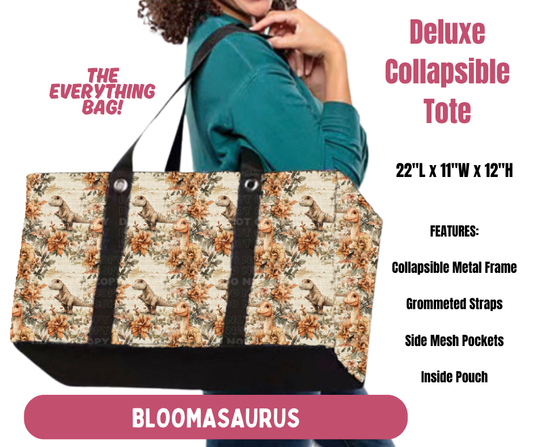 Preorder! Closes 10/8. ETA Jan. Bloomasaurus Collapsible Tote