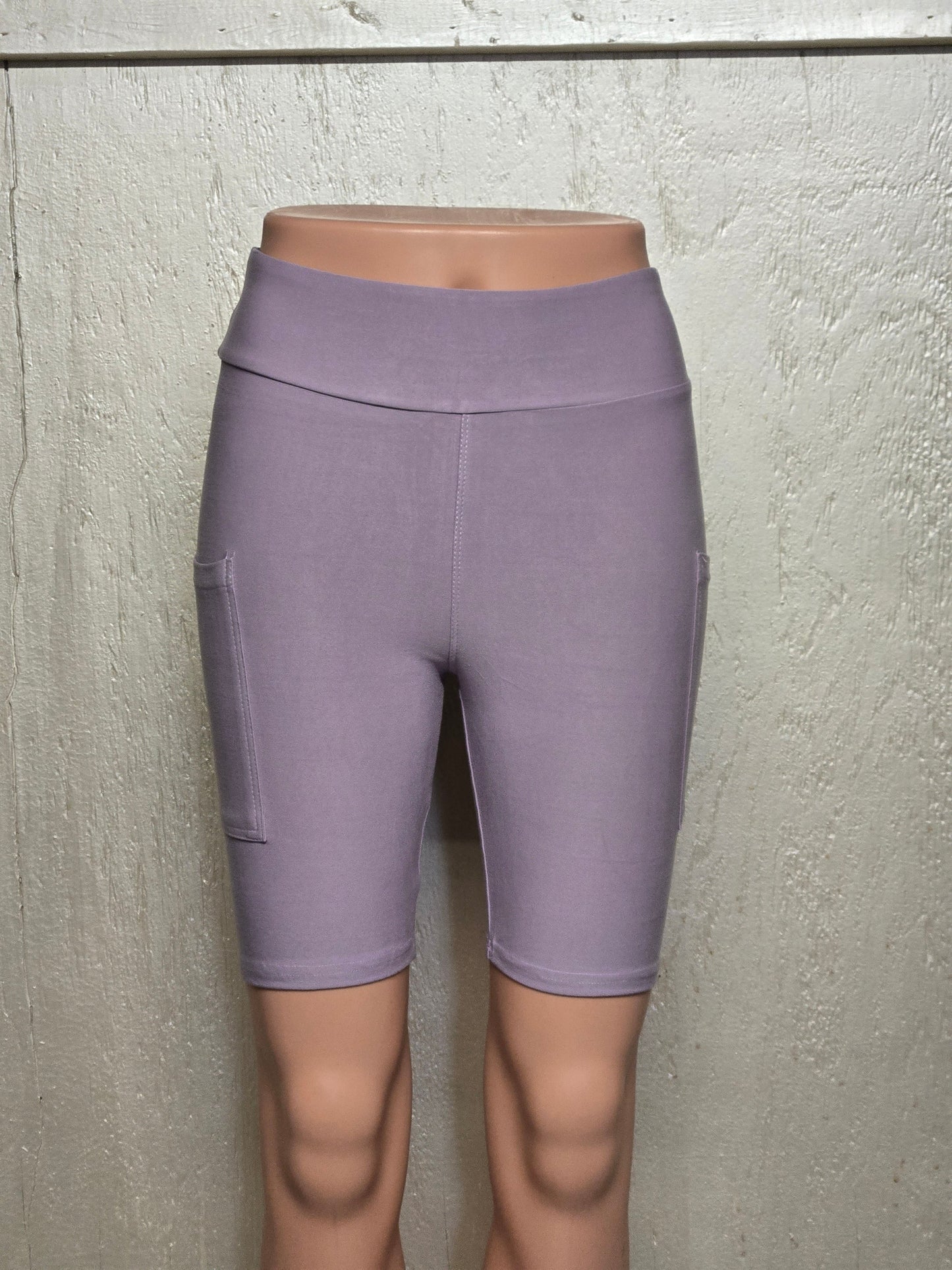 Lavender capris, skorts and biker shorts with pockets