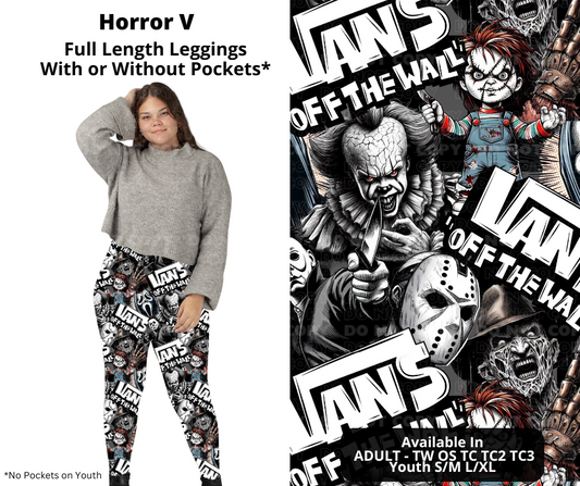 Preorder! Closes 11/27. ETA Feb. Horror V Full Length Leggings w/wo Pockets