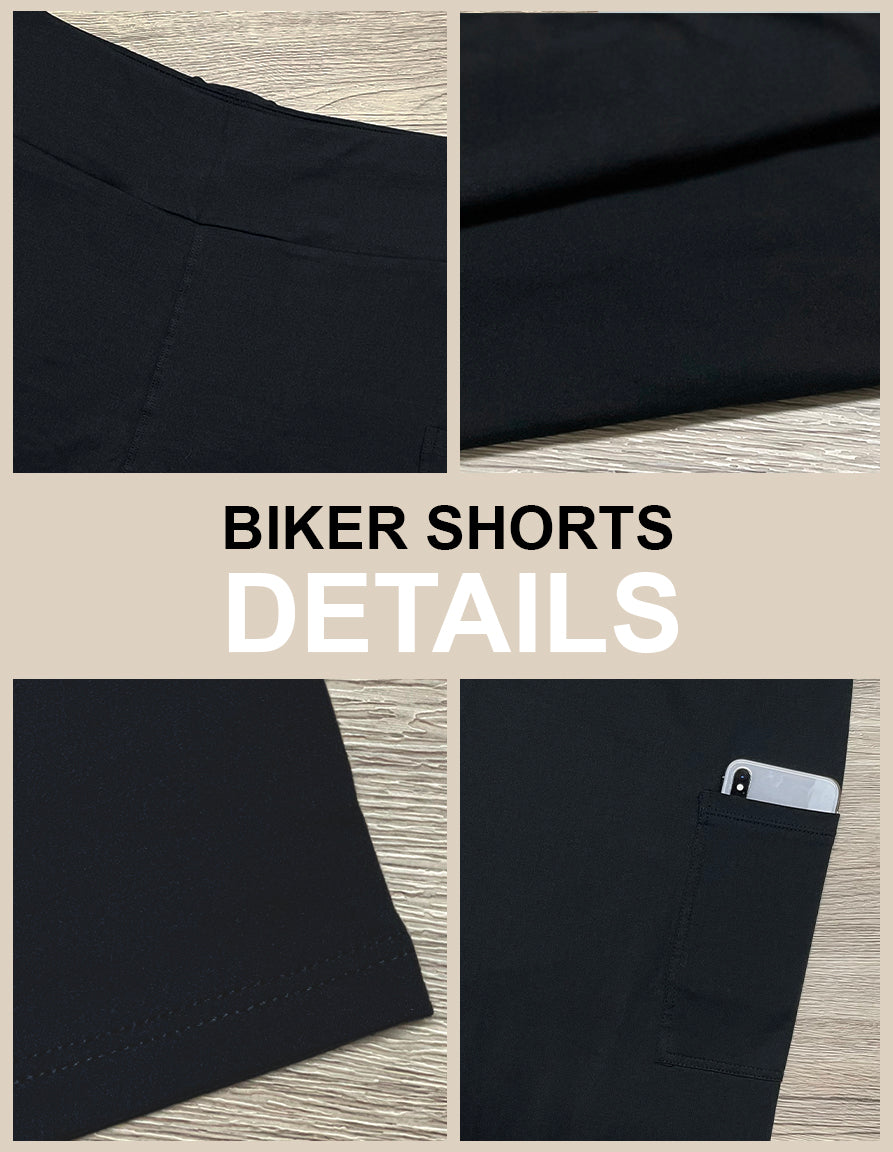 RTS - Pink Fusion Biker Shorts w/ Pockets