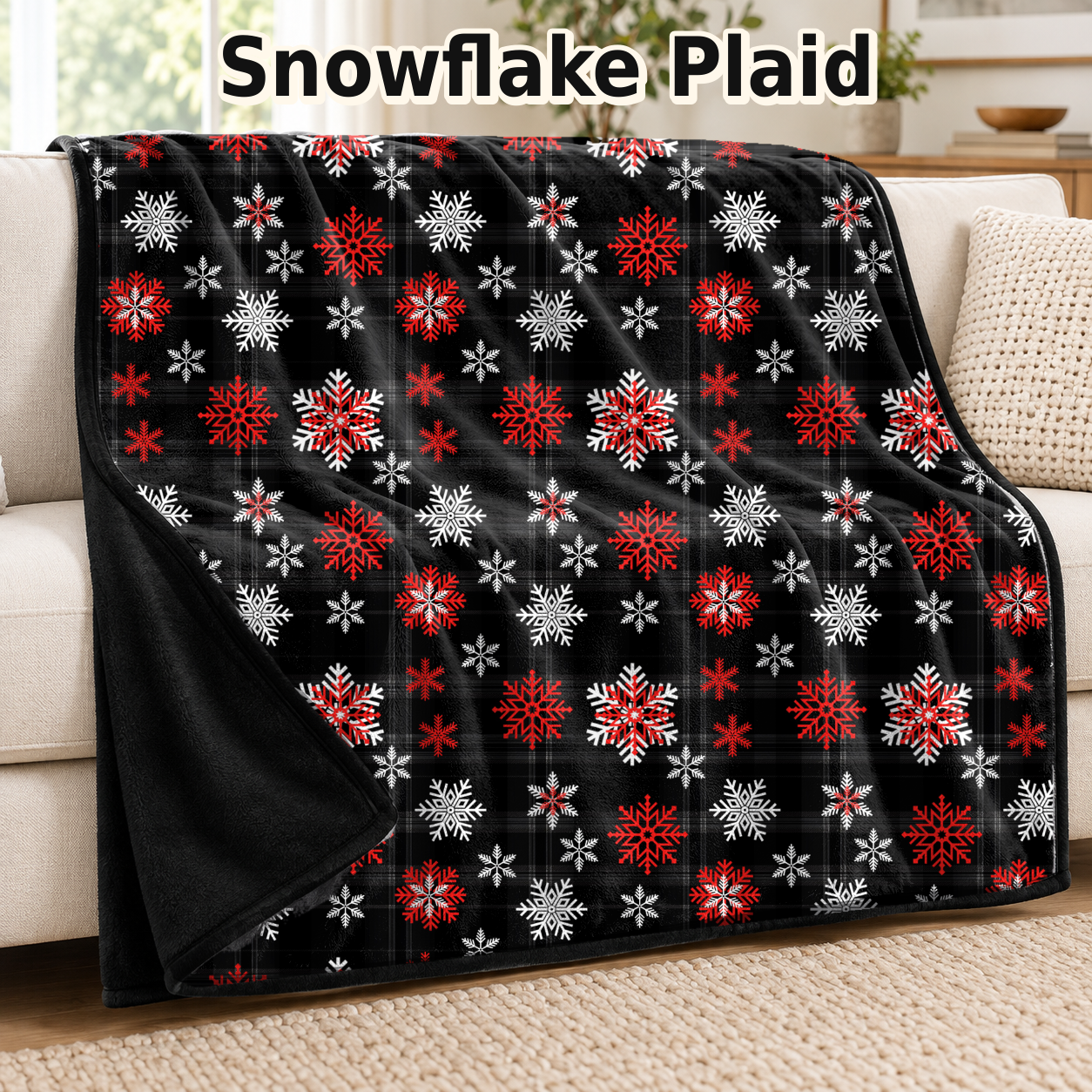 Snowflake Plaid-Soft Throw Blanket 14 Run-Due 9/28
