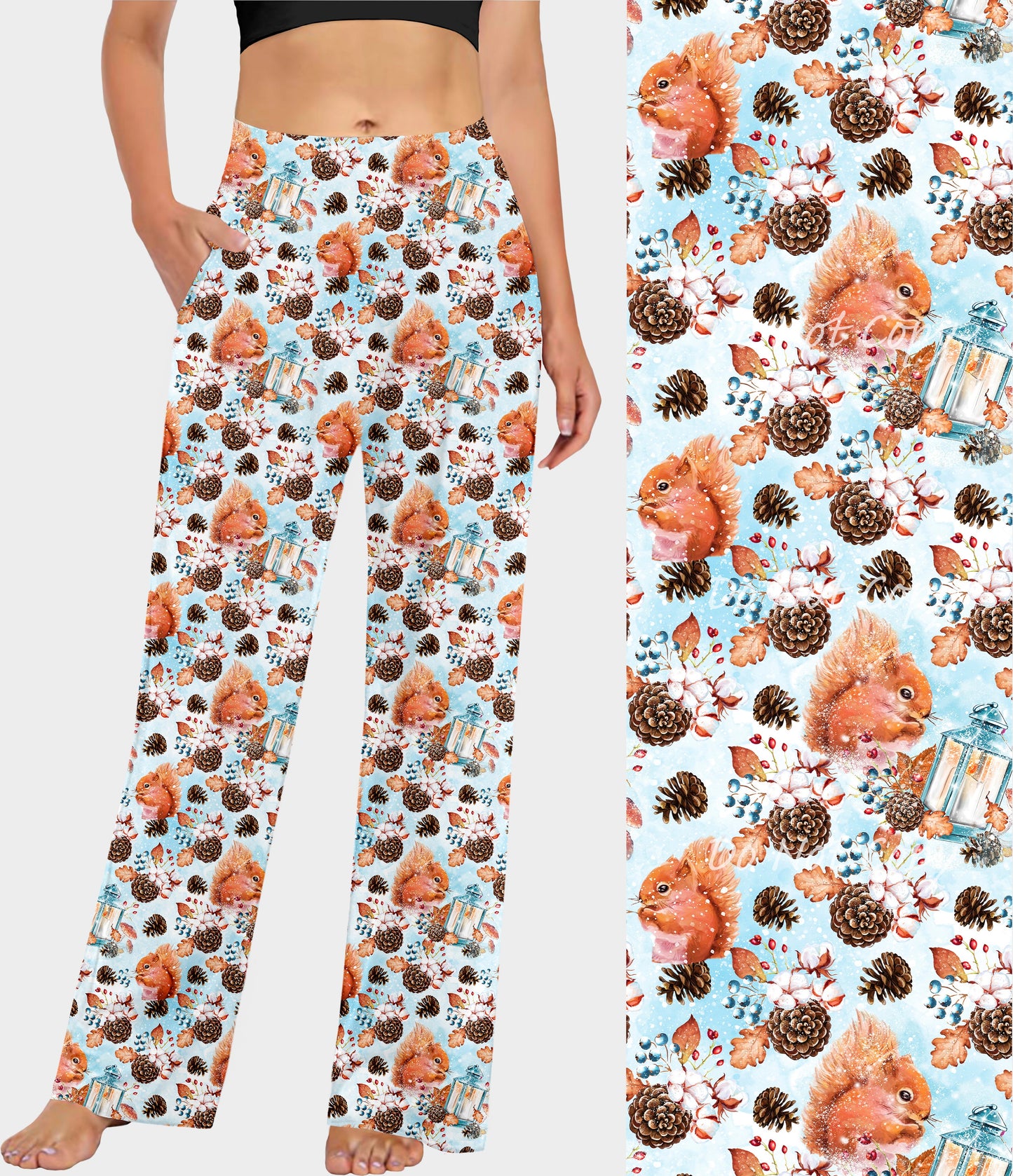 RTS - Snowy Squirrel Lounge Pants