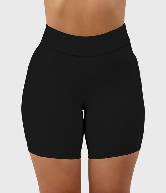 RTS - Solid Black Biker Shorts