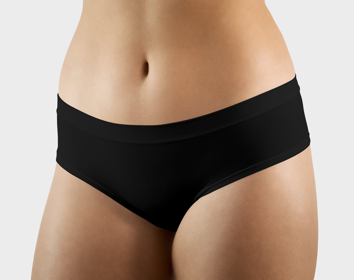 RTS - Solid Black Hipster/High Waist Panties