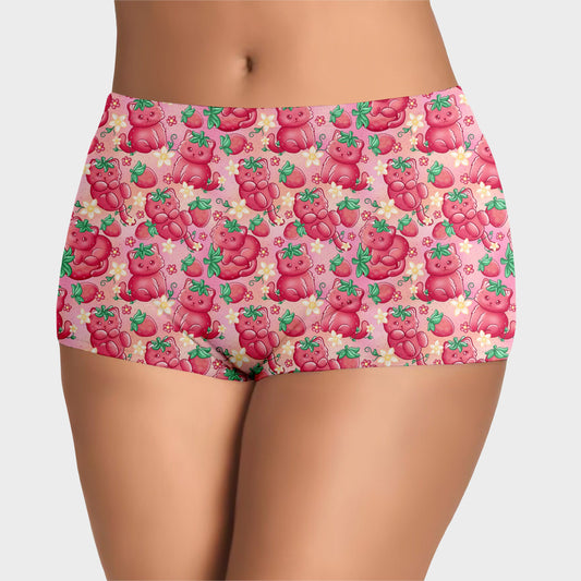 RTS - Strawberry Kitty Boyshorts