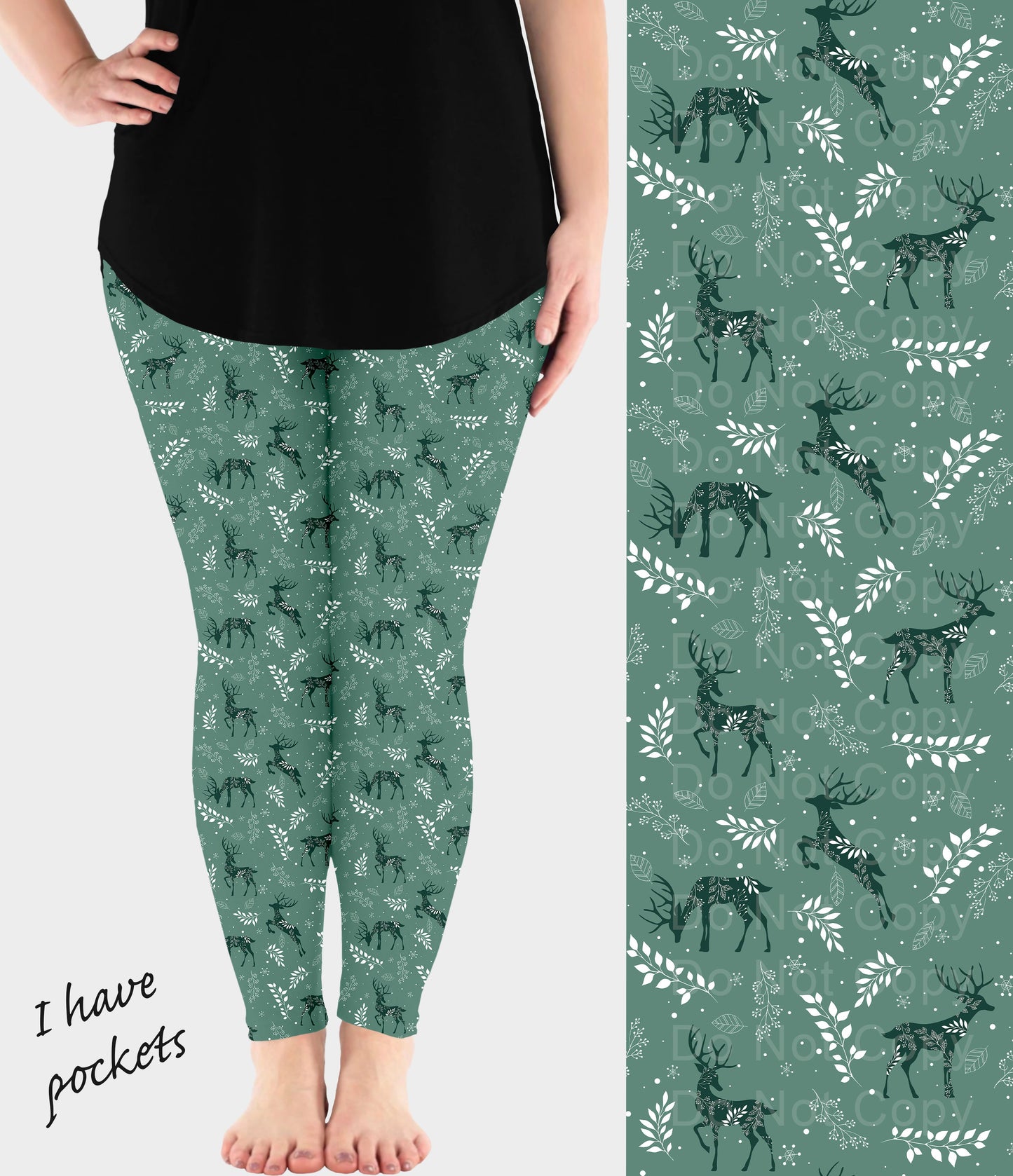 RTS - Stunning Deer Leggings w/ Pockets