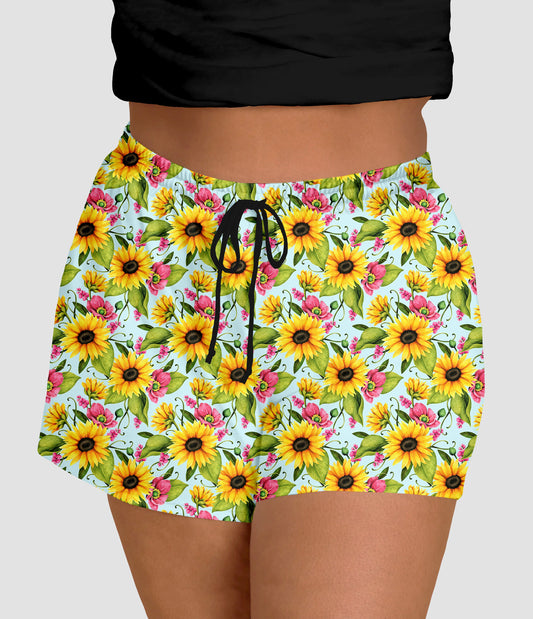 RTS - Summer Sunflowers Jogger Shorts