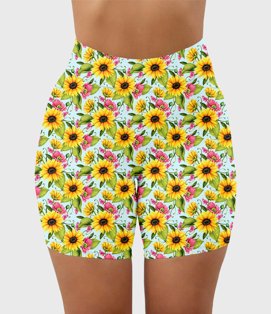 RTS - Summer Sunflowers Biker Shorts