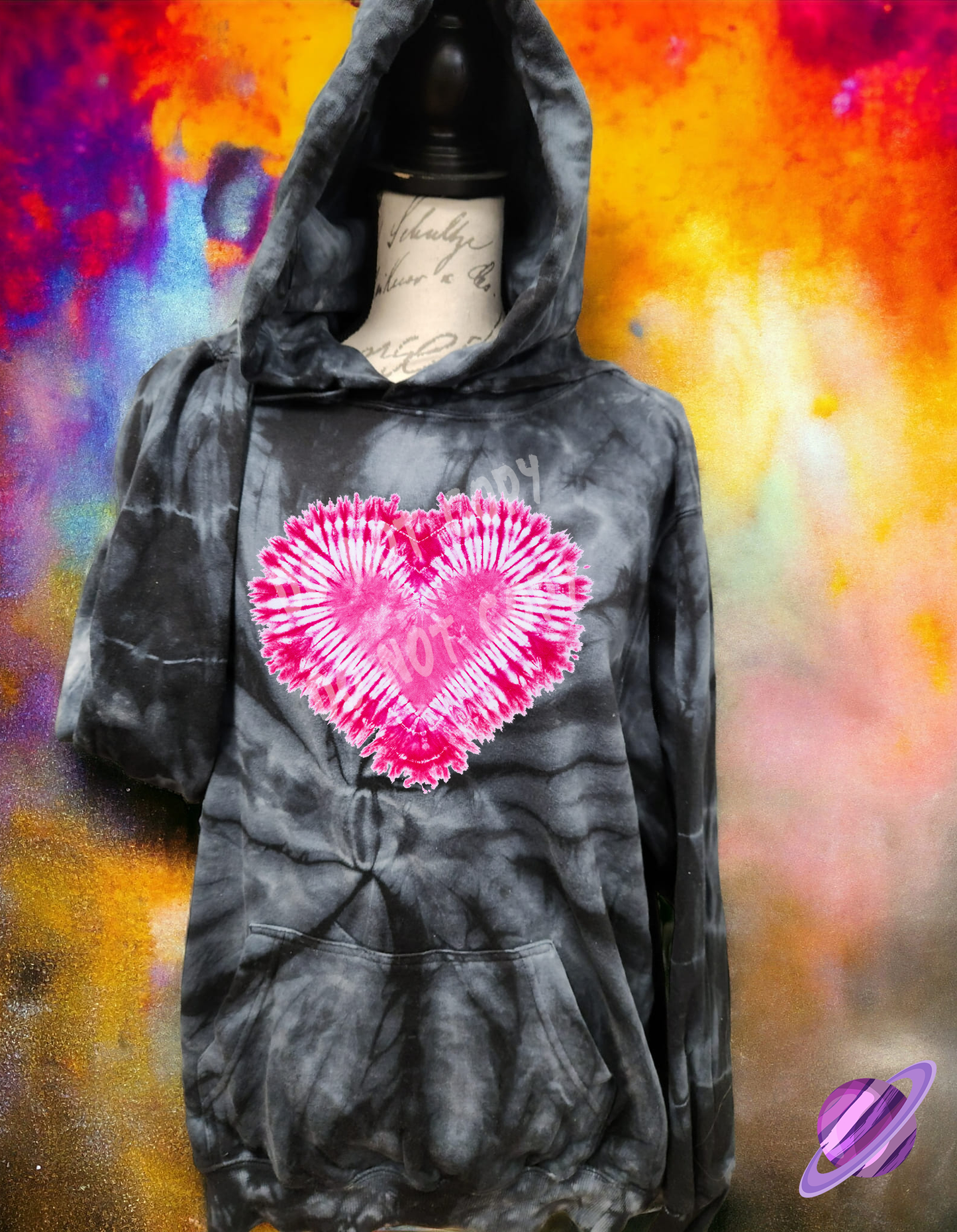 TIE DYE HEART-TIE DYE HOODIE-PREORDER CLOSING 1/26