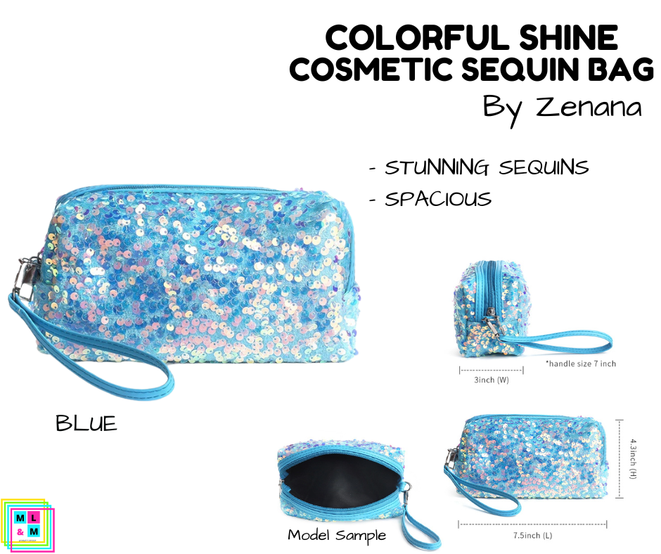 Colorful Shine Cosmetic Sequin Bag - Multiple Colors