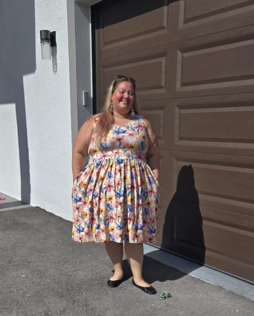 EMBROIDERED SUNFLOWER- FALL DRESS PREORDER- CLOSING 9/12
