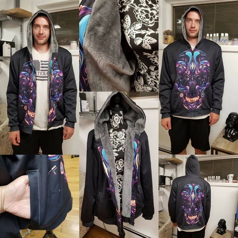 JACKET RUN 14-MANDALA BUTTERFLY-FLEECE OR COTTON LINER-PREORDER CLOSING 12/16