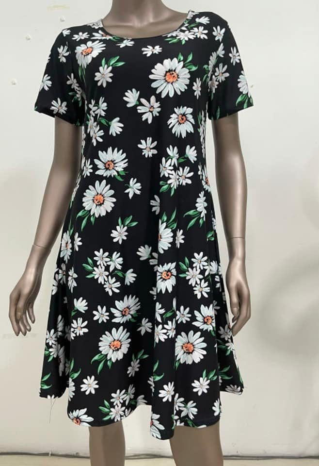 FLORAL BUTTERFLIES - T-DRESS W/ POCKETS