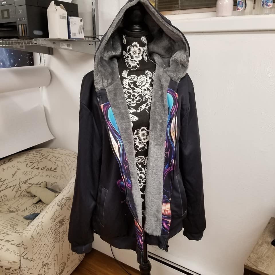 JACKET RUN 14-MANDALA BUTTERFLY-FLEECE OR COTTON LINER-PREORDER CLOSING 12/16