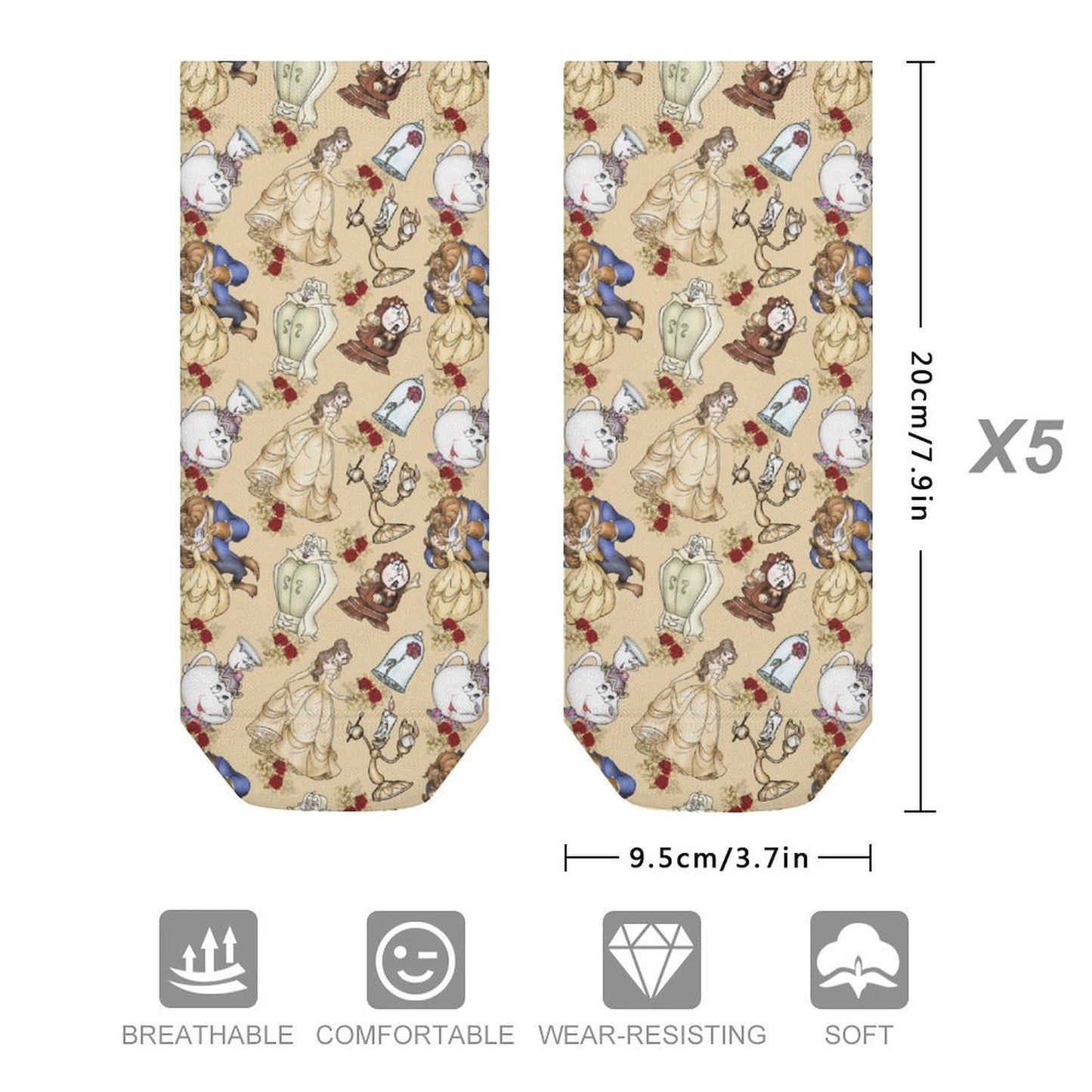 IVORY BUTTERFLY - CUSTOM PRINTED SOCKS