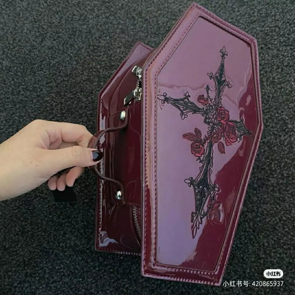 Coffin handbag purse