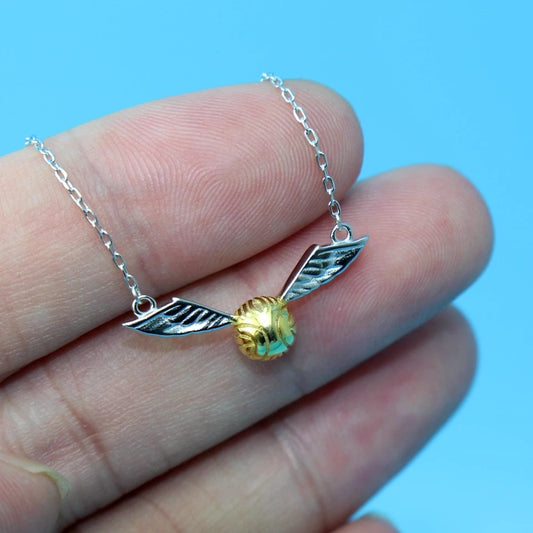 Golden Snitch wizard .925 Sterling Necklace
