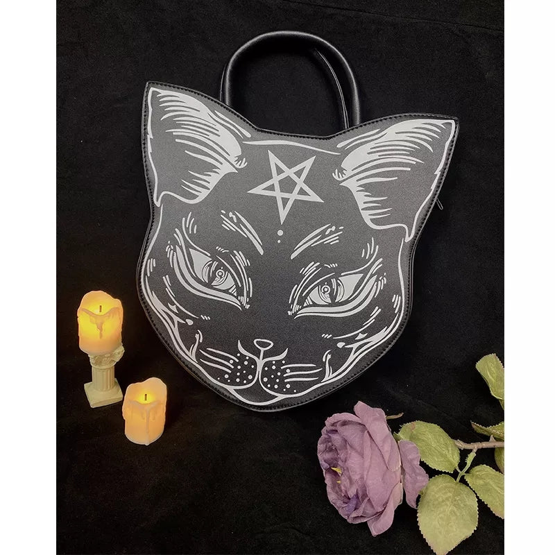 Dark kitty handbag