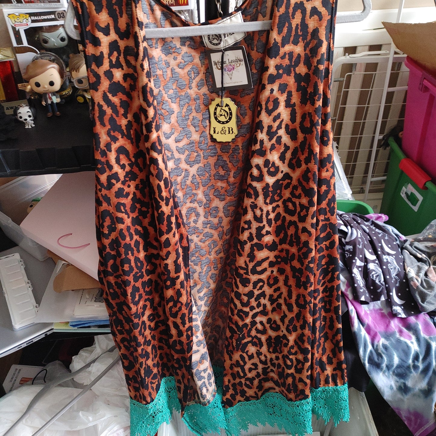 Leopard fringe vest one size fits most