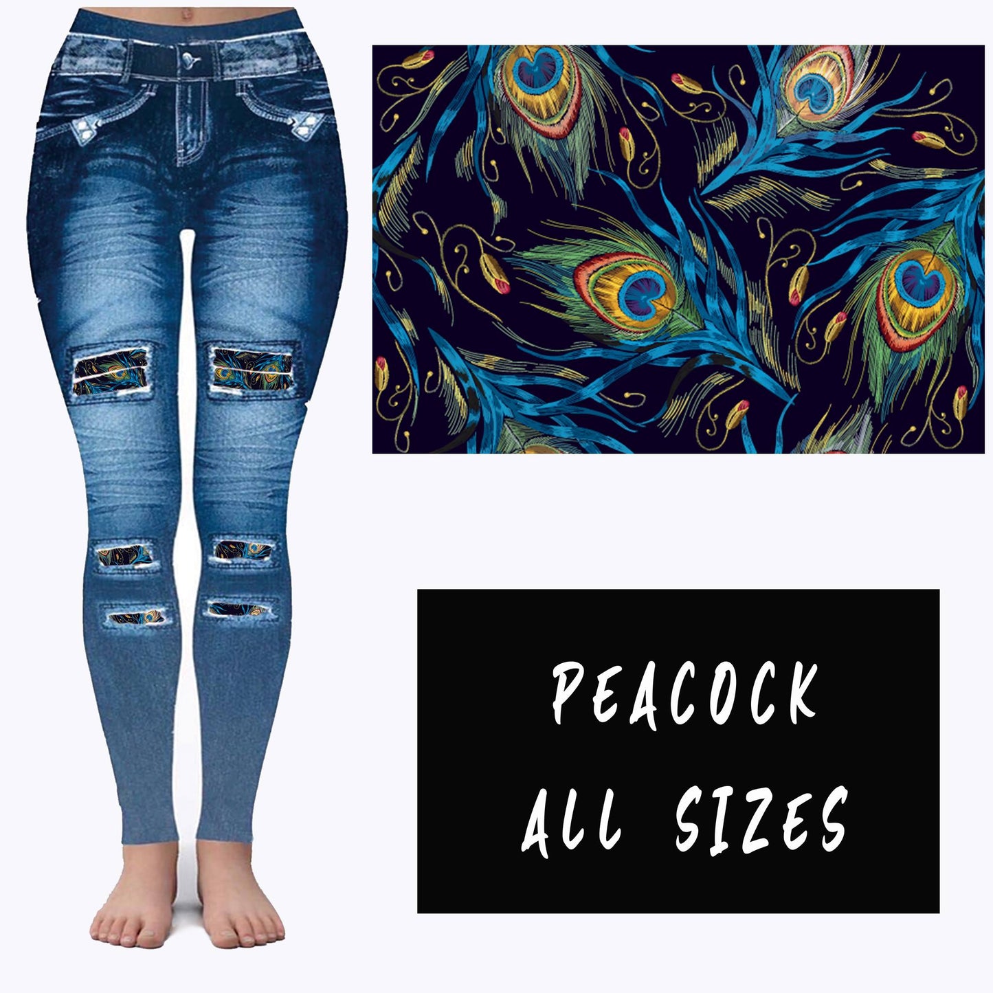 LEGGING JEAN RUN-PEACOCK (ACTIVE BACK POCKETS)