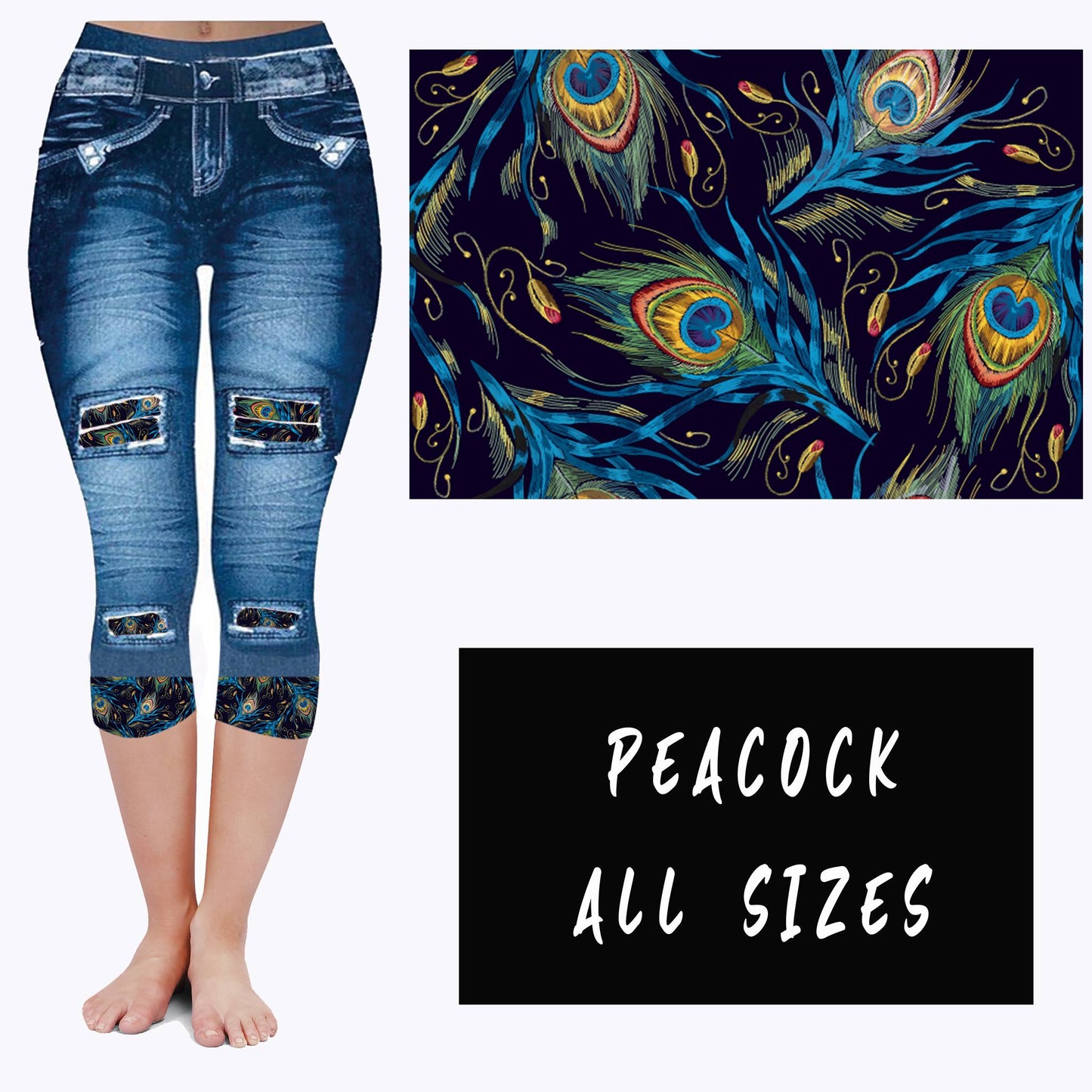 LEGGING JEAN RUN-PEACOCK (ACTIVE BACK POCKETS)