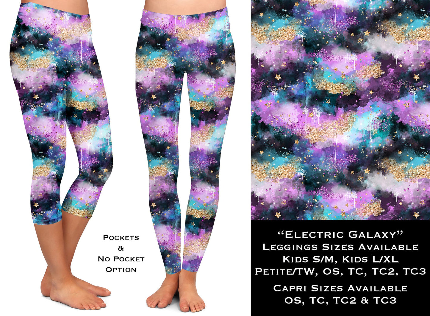 Electric Galaxy - Leggings & Capris