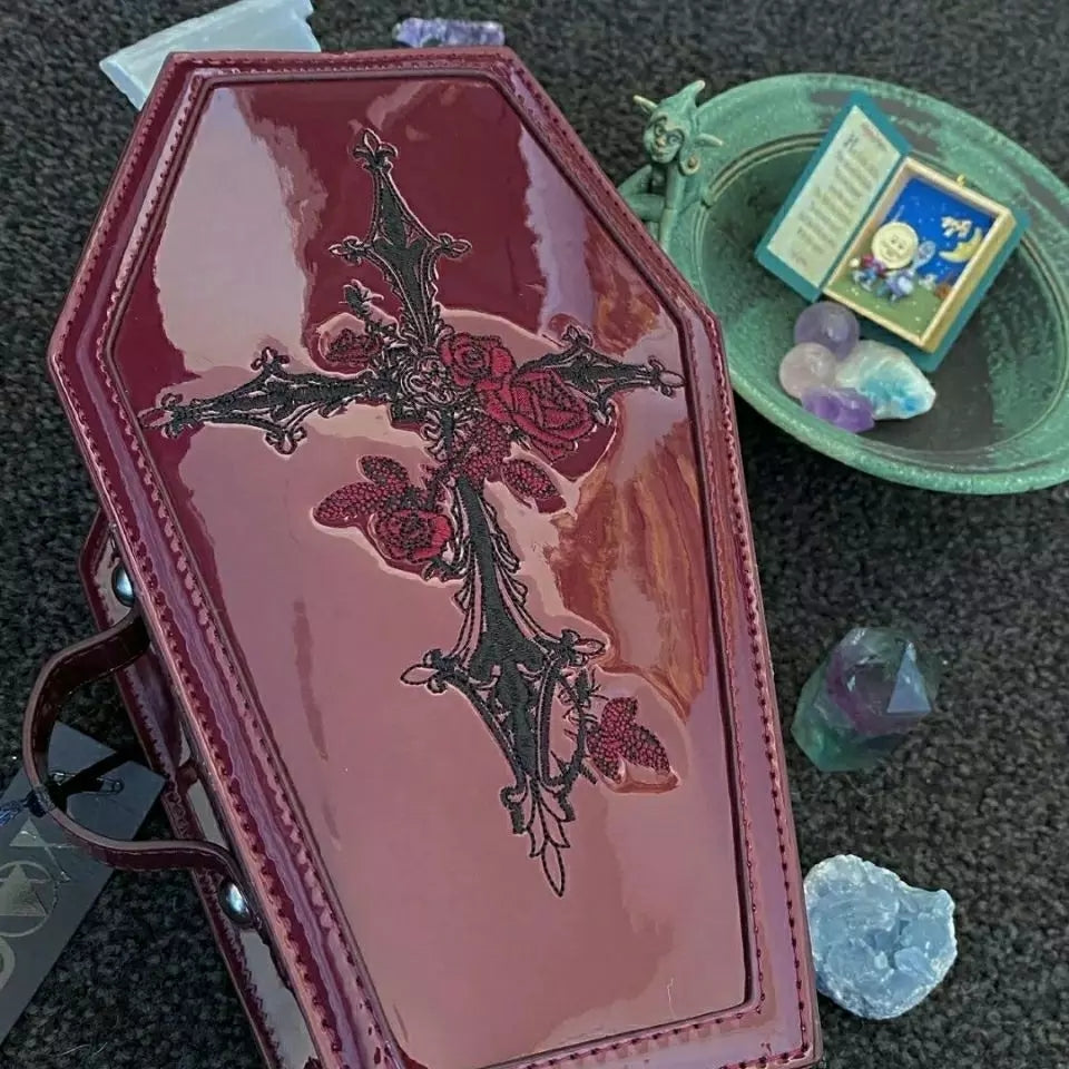 Coffin handbag purse