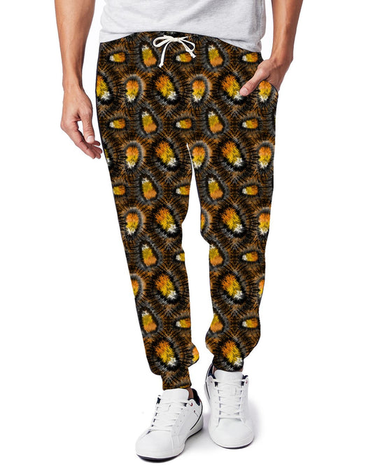 HIPPIE HALLOWEEN-TIE DYE CANDY CORN LEGGINGS JOGGERS