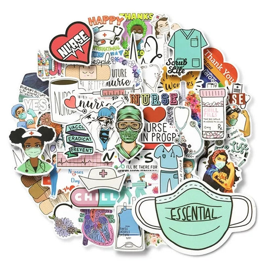 Set of 50 piece Nurse Stickers
