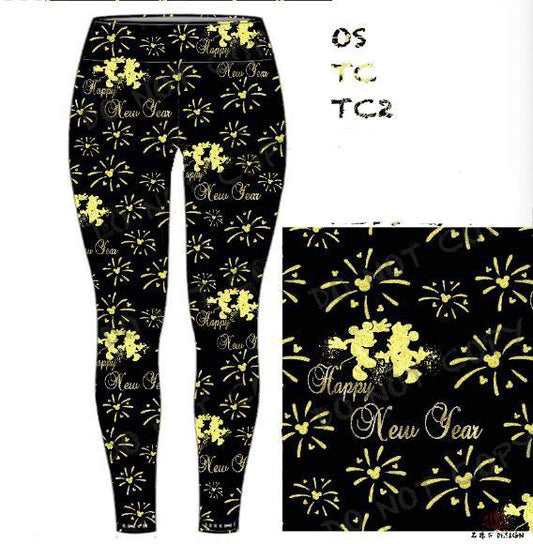 Magical Mouse New Years leggings with pockets