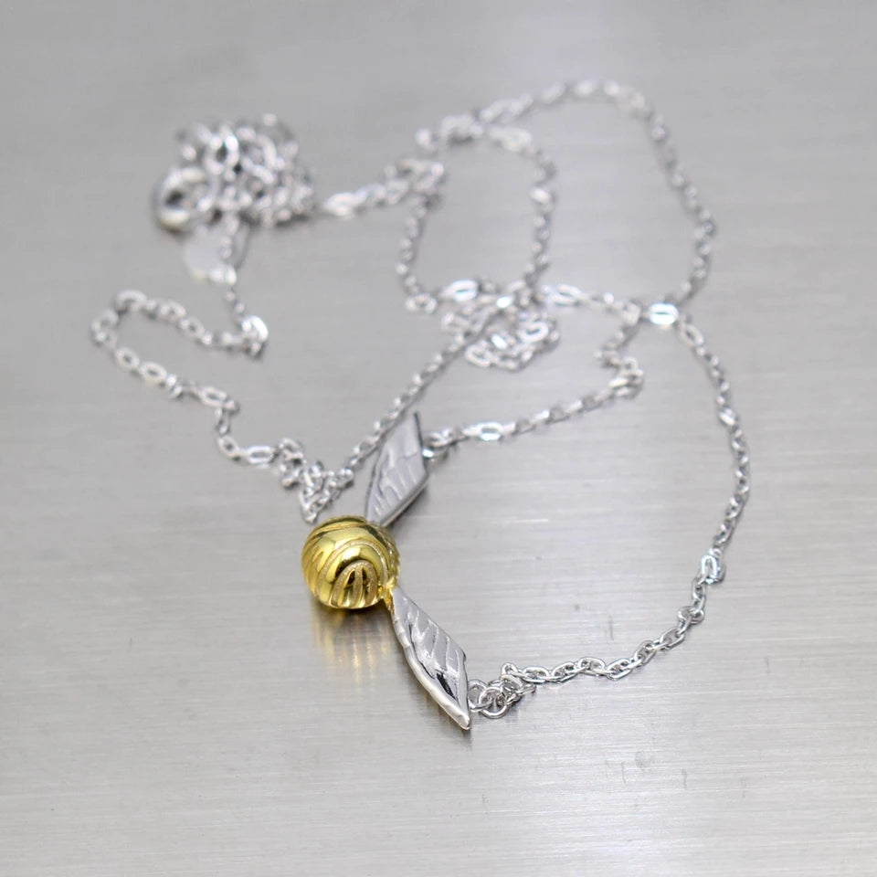 Golden Snitch wizard .925 Sterling Necklace