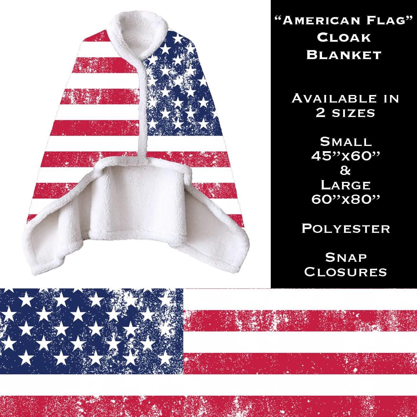 American Flag - Cloak Blanket