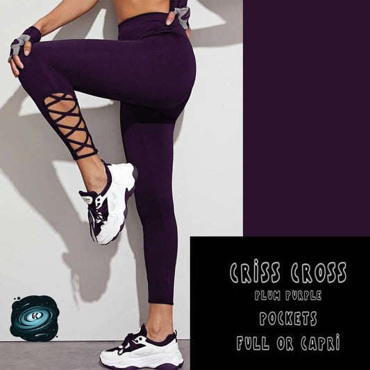 CRISS CROS RUN- PLUM PURPLE legging/capri