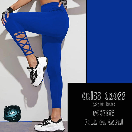 CRISS CROS RUN- ROYAL BLUE legging/ capri