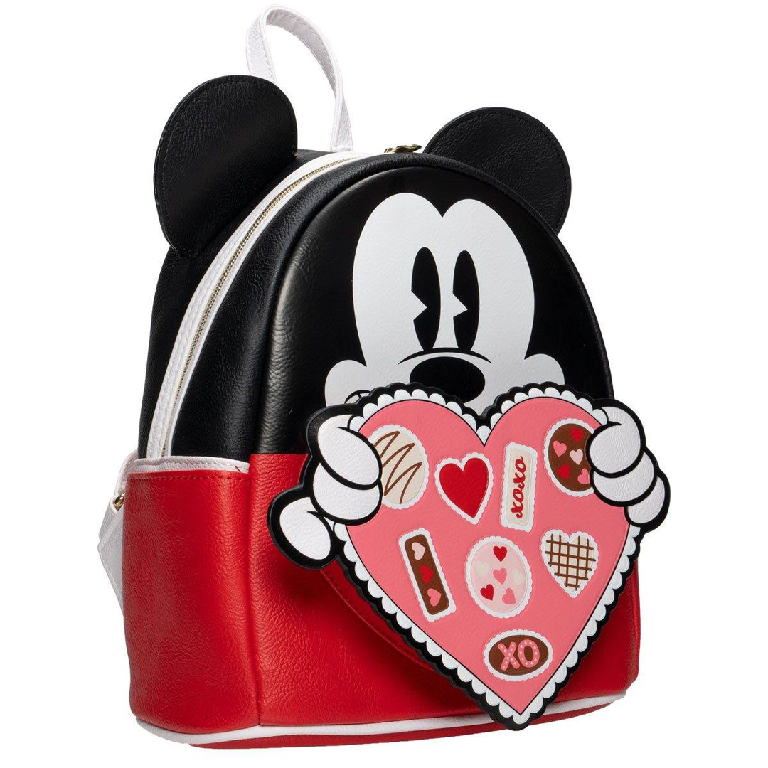 EXCLUSIVE- GENUINE LOUNGEFLY - Mickey Mouse Chocolate Box Valentine Mini-Loungefly Backpack