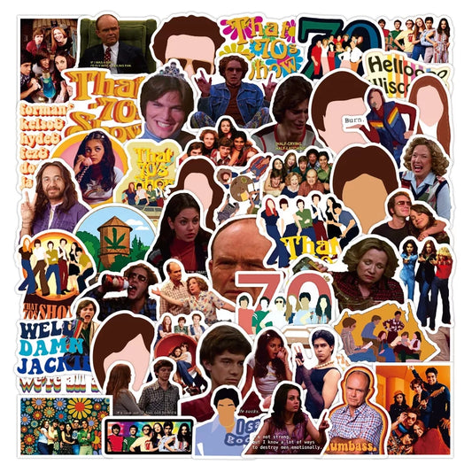 Set of 50 piece 70s Show Stickers