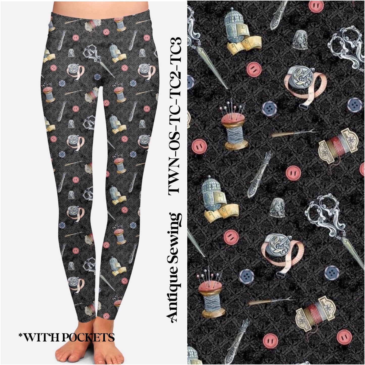 Antique Sewing - Leggings with Pockets