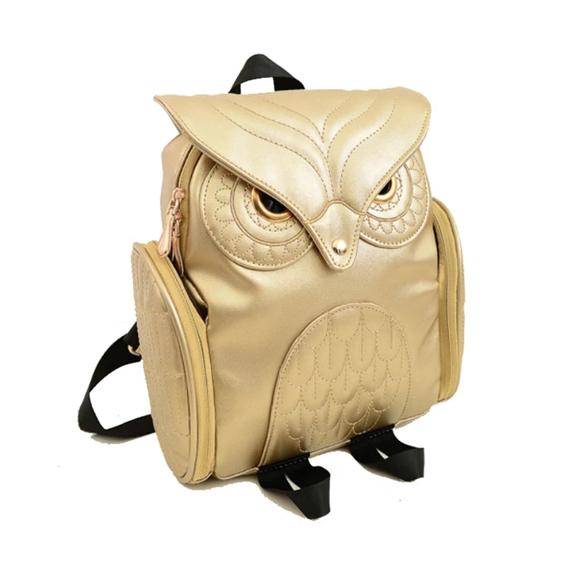 Owl PU leather Backpack bag