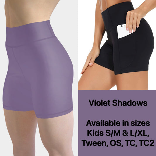 Violet Shadows capri or shorts