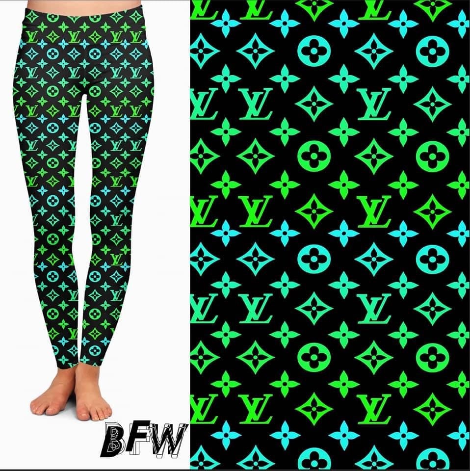 Green designer Leggings, Lounge Pants and Joggers