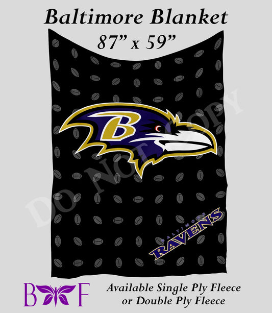 Baltimore 59"x87" soft blanket also available with sherpa fleece preorder #1018