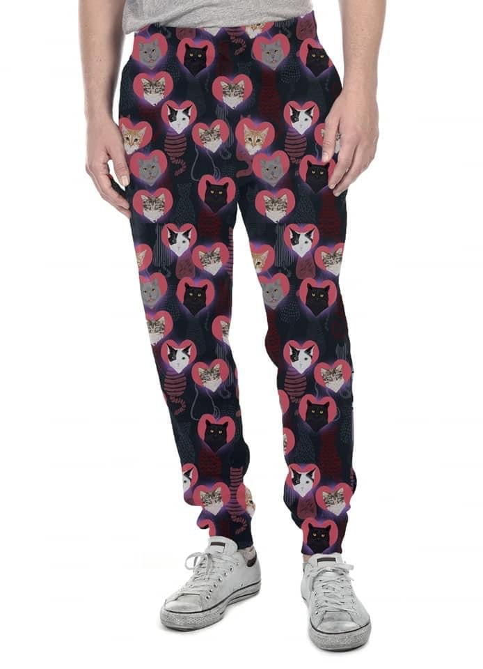 “Valentine Cat” Leggings, Lounge Pants and Joggers