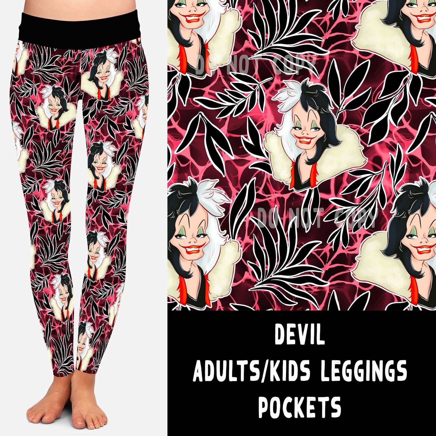 VILLAIN VIP RUN-DEVIL LEGGINGS/CAPRI/JOGGERS