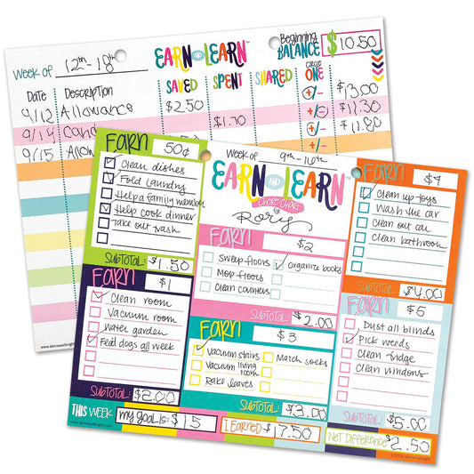 Earn & Learn® Kids Money Management Chore Chart Pad