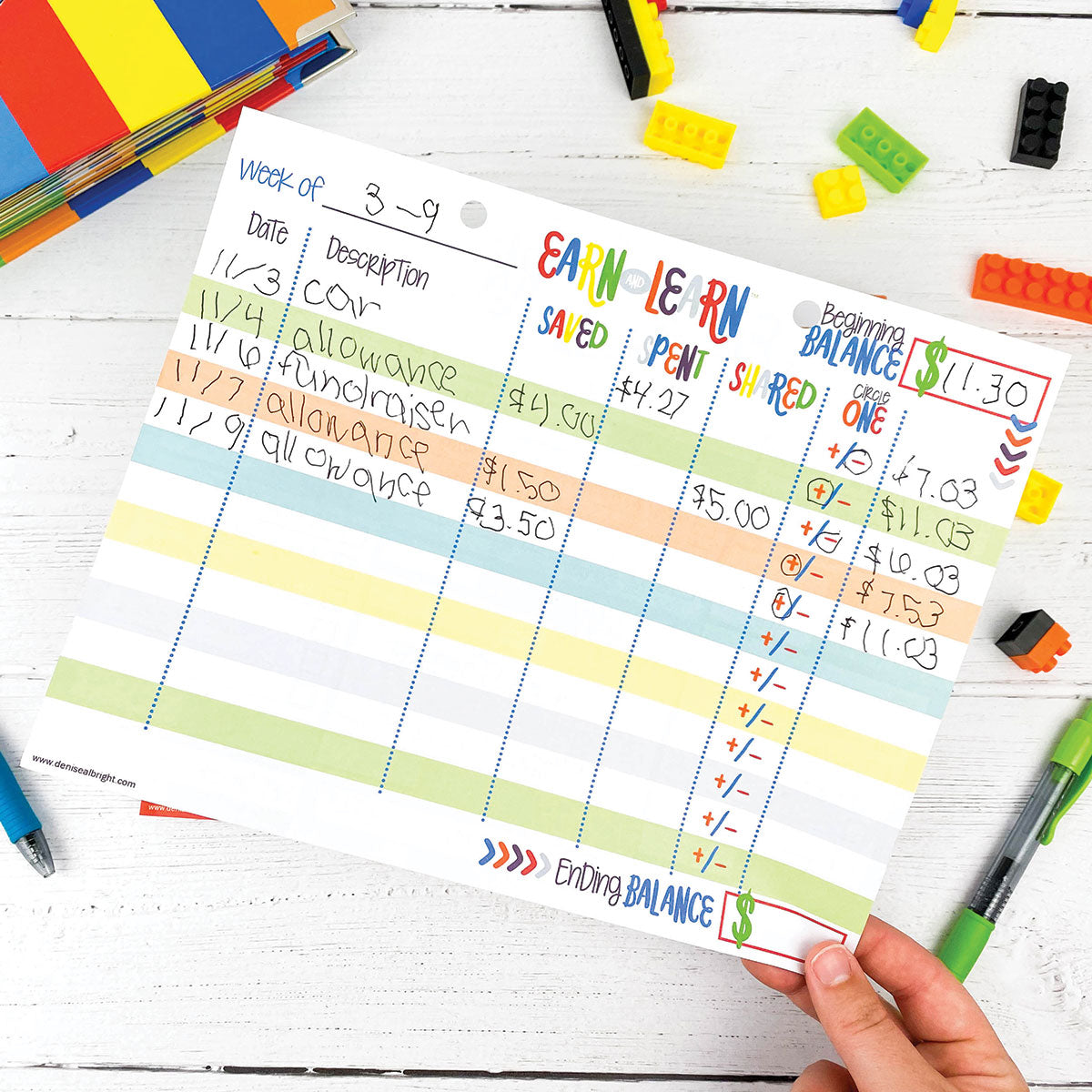 Earn & Learn® Kids Money Management Chore Chart Pad