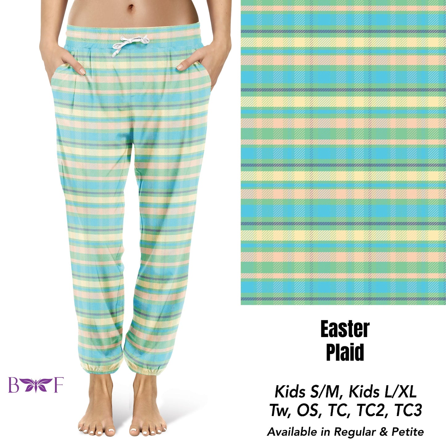 Easter Plaid jogger and skort