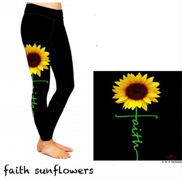 Faith Flower legging and capri with pockets